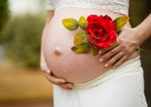 Flower pregnant woman